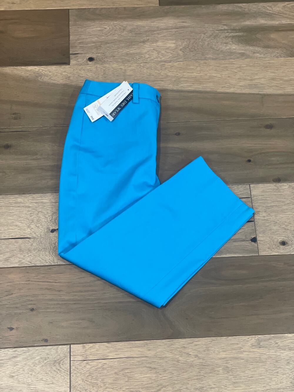 Jones New York Pants Size 2 Petite Turquoise Cotton Stretch New With Tag